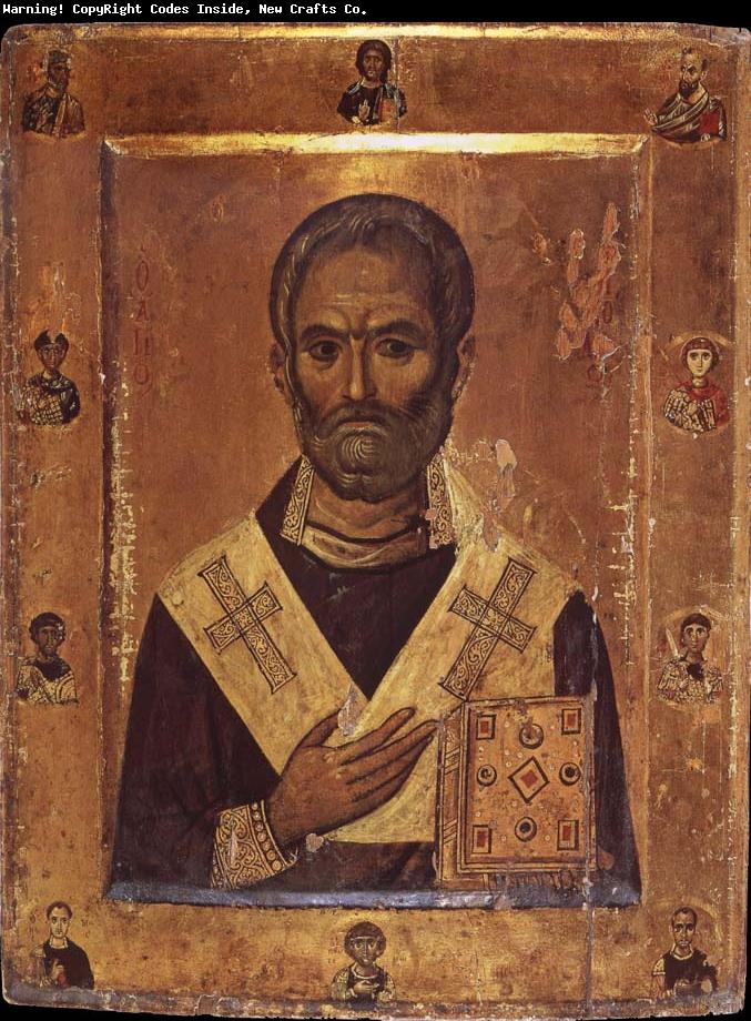 unknow artist Bust of Saint Nicholas and Saints in Medallions